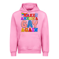Fuchsia Pink Make America Gay Again Urban Hoodie - BundleAndBundleShop