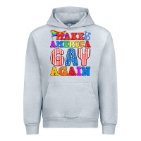 Heather Grey Make America Gay Again Urban Hoodie - BundleAndBundleShop