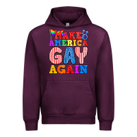 Mauve Wine Make America Gay Again Urban Hoodie - BundleAndBundleShop