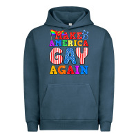 Pigment Midnight Navy Make America Gay Again Urban Hoodie - BundleAndBundleShop