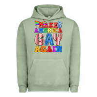 Pigment Oil Green Make America Gay Again Urban Hoodie - BundleAndBundleShop
