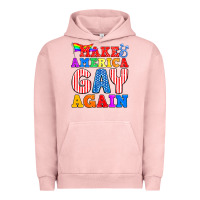 Pigment Salmon Make America Gay Again Urban Hoodie - BundleAndBundleShop