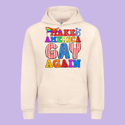 Make America Gay Again Urban Hoodie Designed By Bundleandbundleshop