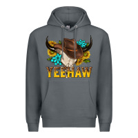 Rock yeehaw bull skull Premium Hoodie - NancyCooperArtShop
