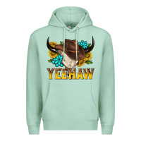 Seafoam yeehaw bull skull Premium Hoodie - NancyCooperArtShop