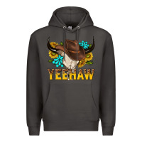 Smoke yeehaw bull skull Premium Hoodie - NancyCooperArtShop