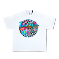 White daddy's girl Urban Heavy Tee - Zillion Design Studio