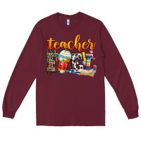 Burgundy teacher fuel Long Sleeve Tee - Zillion Design Studio