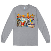 Heather Grey teacher fuel Long Sleeve Tee - Zillion Design Studio