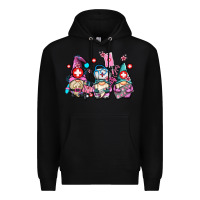 Black nurse gnomes Premium Hoodie - AdoDesignShop