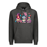 Charcoal Heather nurse gnomes Premium Hoodie - AdoDesignShop