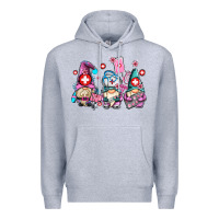 Heather Grey nurse gnomes Premium Hoodie - AdoDesignShop