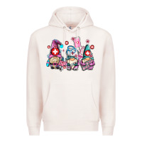 Pale Pink nurse gnomes Premium Hoodie - AdoDesignShop