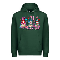 Sports Green nurse gnomes Premium Hoodie - AdoDesignShop