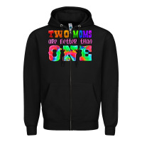 Black two moms are better than one Zipper Hoodie - HRA Design Shop