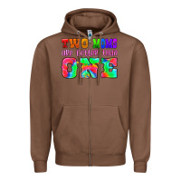 Chestnut two moms are better than one Zipper Hoodie - HRA Design Shop
