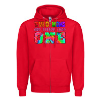 Red two moms are better than one Zipper Hoodie - HRA Design Shop