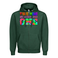 Sports Green two moms are better than one Zipper Hoodie - HRA Design Shop