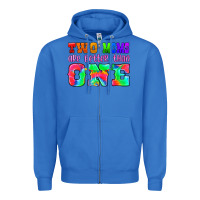True Royal two moms are better than one Zipper Hoodie - HRA Design Shop