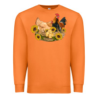 Carrot western coop animals farm chicken chick rooster sunflowers Premium Sweatshirt - Artiststas