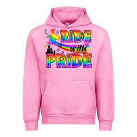 Fuchsia Pink Western LGBTQ+ Ride With Pride Urban Hoodie - BundleAndBundleShop