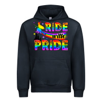 Navy Western LGBTQ+ Ride With Pride Urban Hoodie - BundleAndBundleShop