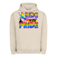 Pigment French Oak Western LGBTQ+ Ride With Pride Urban Hoodie - BundleAndBundleShop