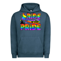Pigment Midnight Navy Western LGBTQ+ Ride With Pride Urban Hoodie - BundleAndBundleShop