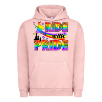Pigment Salmon Western LGBTQ+ Ride With Pride Urban Hoodie - BundleAndBundleShop