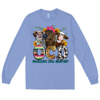 Colony Blue ocd obsessive cow disorder Long Sleeve Tee - Zillion Design Studio
