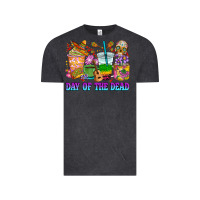 Vintage Black Day of the dead coffee cups Vintage Tee - RanaPortraitStore
