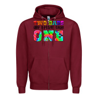 Burgundy two dads are better than one Zipper Hoodie - HRA Design Shop