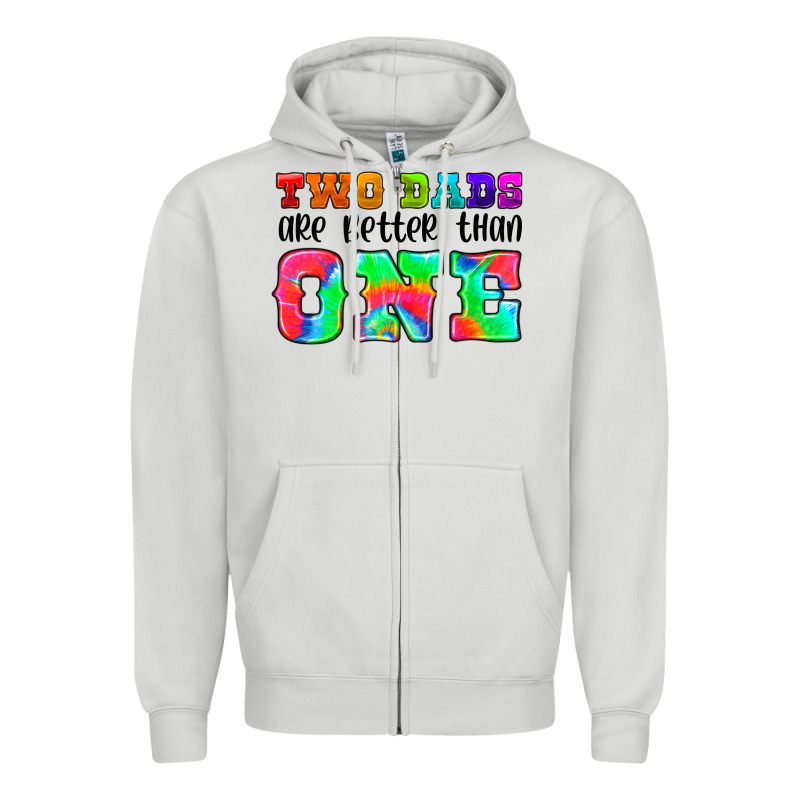 Two Dads Are Better Than One Zipper Hoodie by HRA Design Shop | Teevron
