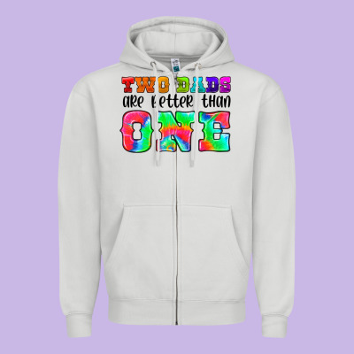 Two Dads Are Better Than One Zipper Hoodie Designed By Hra Design Shop