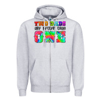 Heather Grey two dads are better than one Zipper Hoodie - HRA Design Shop