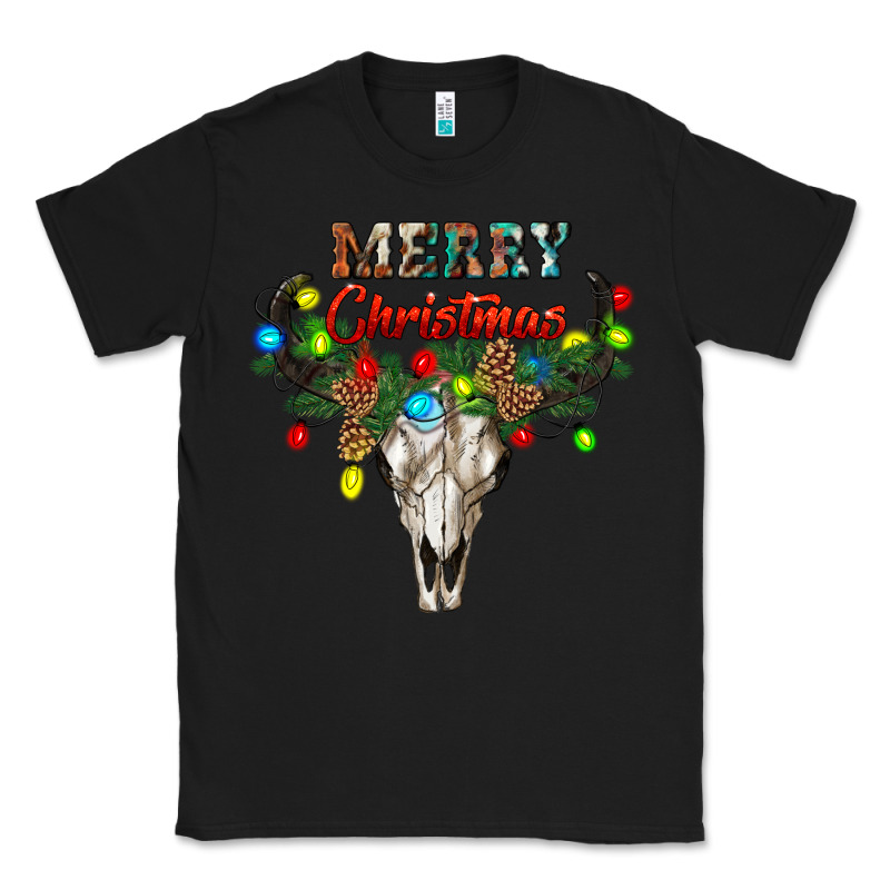 Merry Christmas Bull Skull Classic Tee by RanaPortraitStore | Teevron