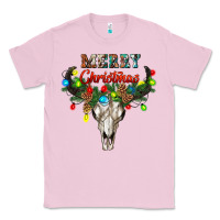 Bubblegum Pink merry christmas bull skull Classic Tee - RanaPortraitStore