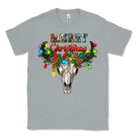 Heather Grey merry christmas bull skull Classic Tee - RanaPortraitStore