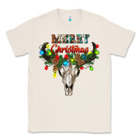 Natural merry christmas bull skull Classic Tee - RanaPortraitStore