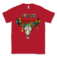 Red merry christmas bull skull Classic Tee - RanaPortraitStore