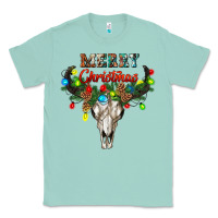 Seafoam merry christmas bull skull Classic Tee - RanaPortraitStore