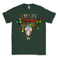 Sports Green merry christmas bull skull Classic Tee - RanaPortraitStore