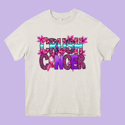 Crush Cancer Heavy Core Tee Designed By Sublimationcraftshop