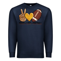 Navy peace love football Premium Sweatshirt - AdoDesignShop