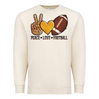 Sandshell peace love football Premium Sweatshirt - AdoDesignShop