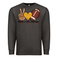 Smoke peace love football Premium Sweatshirt - AdoDesignShop