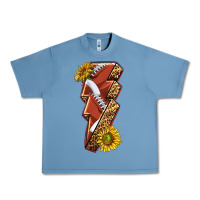 Pebble Blue sport football  lightning bolt Urban Heavy Tee - texasbilliewilder