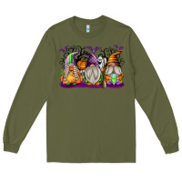 Army Green Halloween Gnomes Long Sleeve Tee - texasbilliewilder