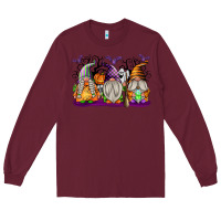 Burgundy Halloween Gnomes Long Sleeve Tee - texasbilliewilder