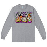 Heather Grey Halloween Gnomes Long Sleeve Tee - texasbilliewilder